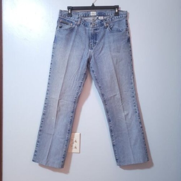 VTG Calvin Klein Women's Light Wash Denim Distressed High Rise Jeans Size 8 - Picture 1 of 7